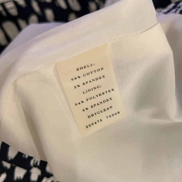 ANN TAYLOR Black & White Print Pencil Skirt - Picture 8 of 10